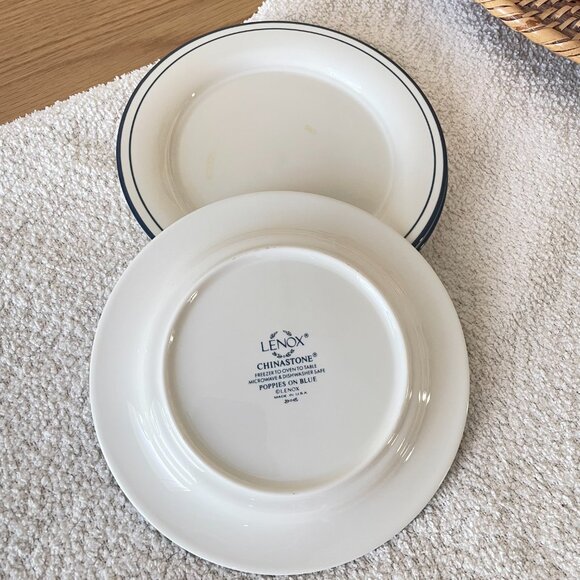 Lenox 6" “Poppies on Blue” Bread & Butter Plate, Set of 3 - Picture 3 of 5